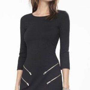 Express Black Dress with Silver Zippers